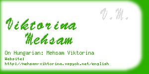 viktorina mehsam business card